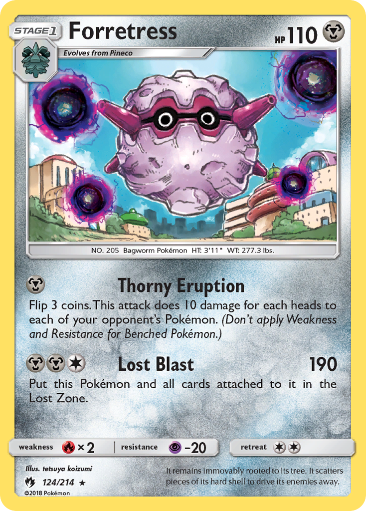 Forretress - 124/214 - Lost Thunder SM8 - Rare