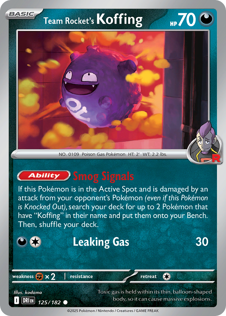 Team Rocket's Koffing - 125/182 - Destined Rivals SV10 - Common