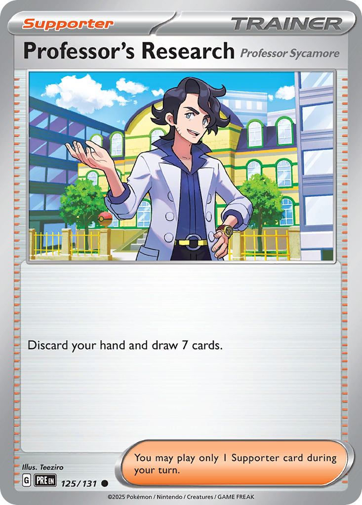 Carta Pokémon Professor's Research de Prismatic Evolutions #125