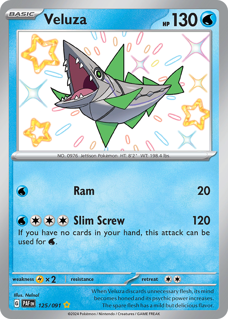 Veluza - 125/91 - Paldean Fates SV4PT5 - Shiny Rare