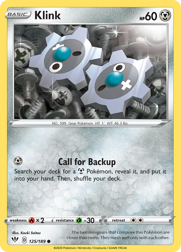 Klink - 125/189 - Darkness Ablaze SWSH3 - Common