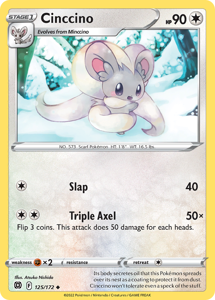 Cinccino - 125/172 - Brilliant Stars SWSH9 - Uncommon