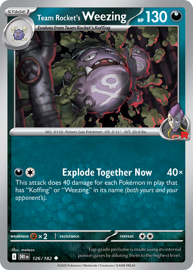 Team Rocket's Weezing - 126/182 - Destined Rivals SV10 - Uncommon