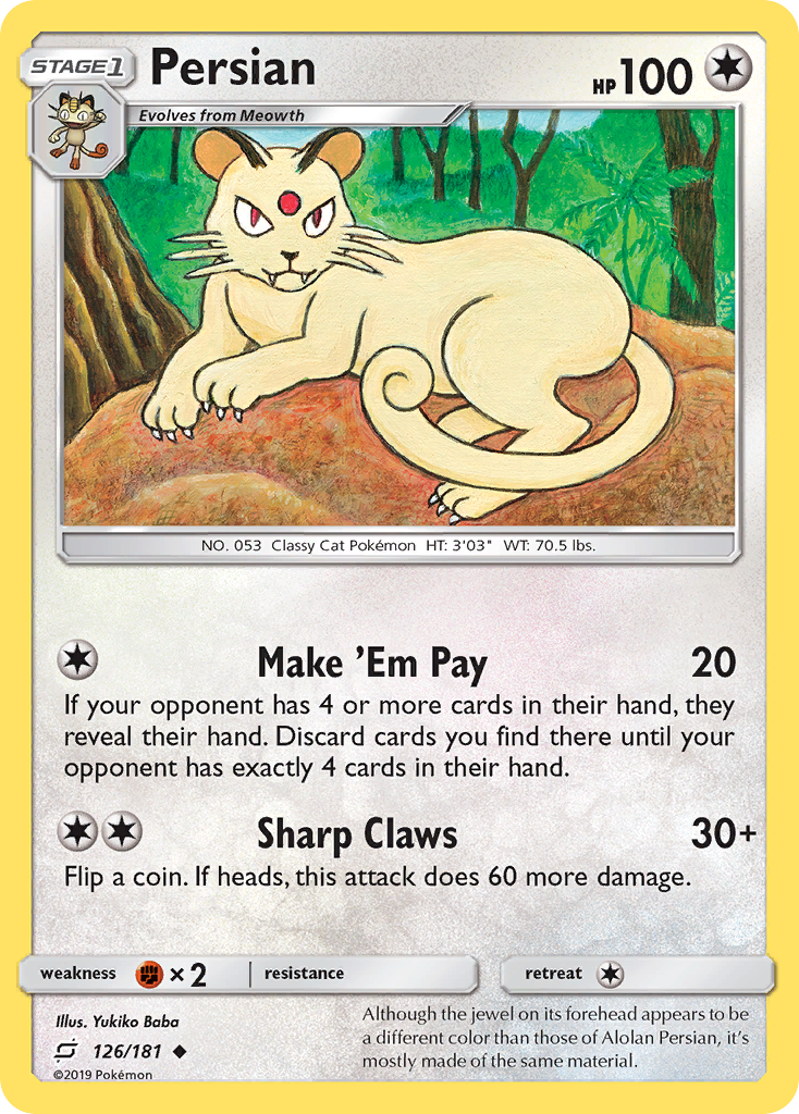 Persian - 126/181 - Team Up SM9 - Uncommon