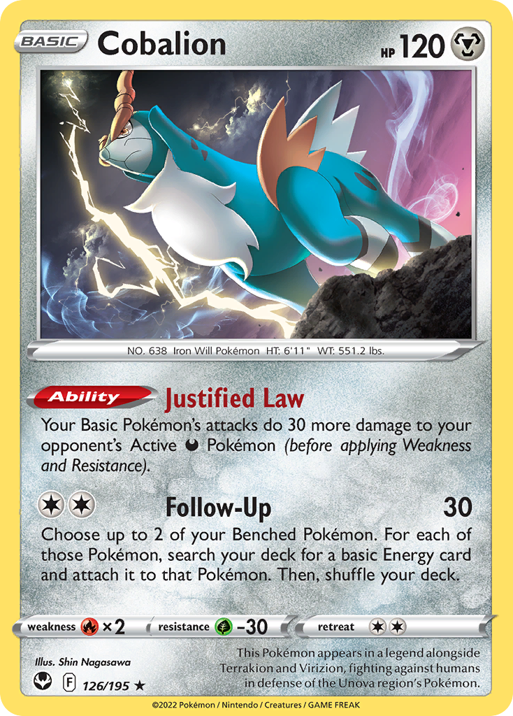 Cobalion - 126/195 - Silver Tempest SWSH12 - Rare