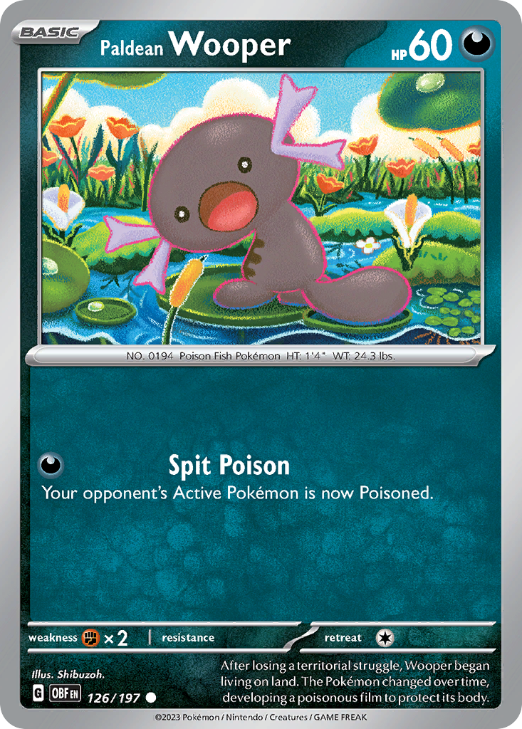 Paldean Wooper - 126/197 - Obsidian Flames SV3 - Common