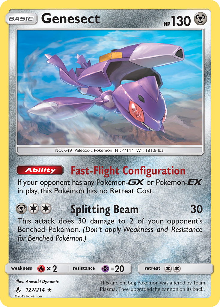 Genesect - 127/214 - Unbroken Bonds SM10 - Rare