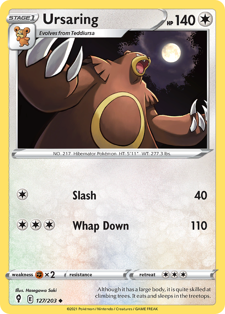 Ursaring - 127/203 - Evolving Skies SWSH7 - Uncommon