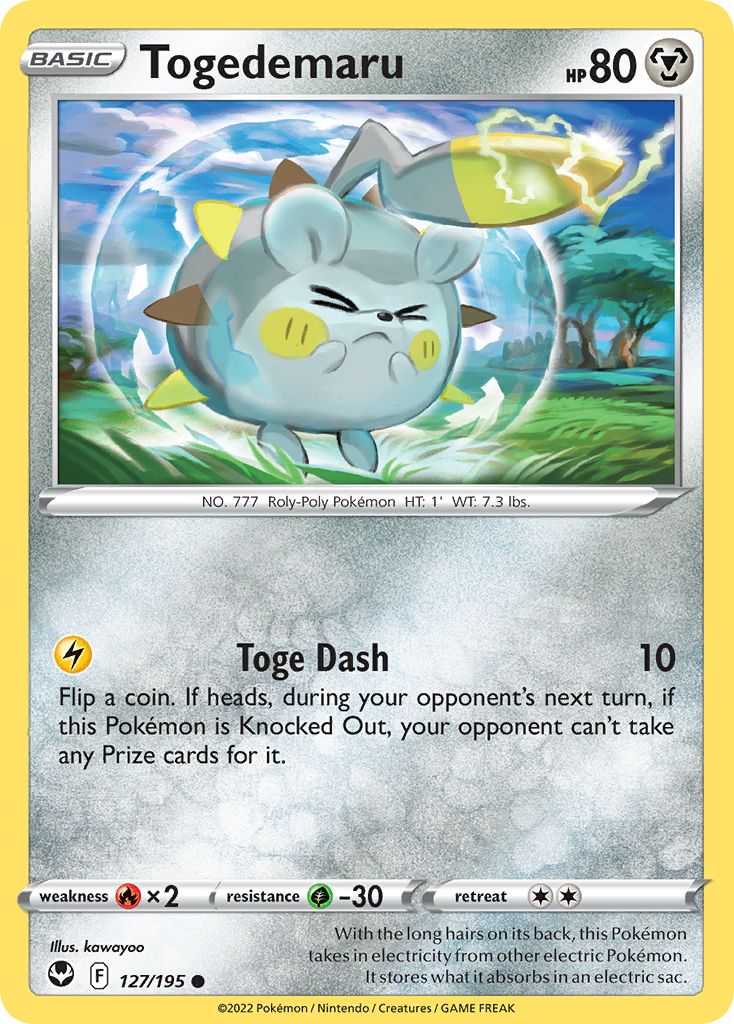Togedemaru - 127/195 - Silver Tempest SWSH12 - Common