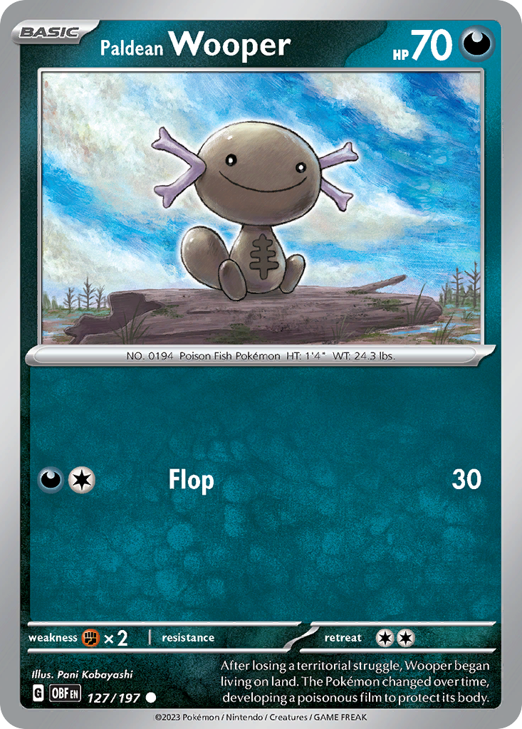 Paldean Wooper - 127/197 - Obsidian Flames SV3 - Common