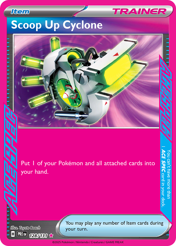 Scoop Up Cyclone - 128/131 - Prismatic Evolutions SV8PT5 - ACE SPEC Rare