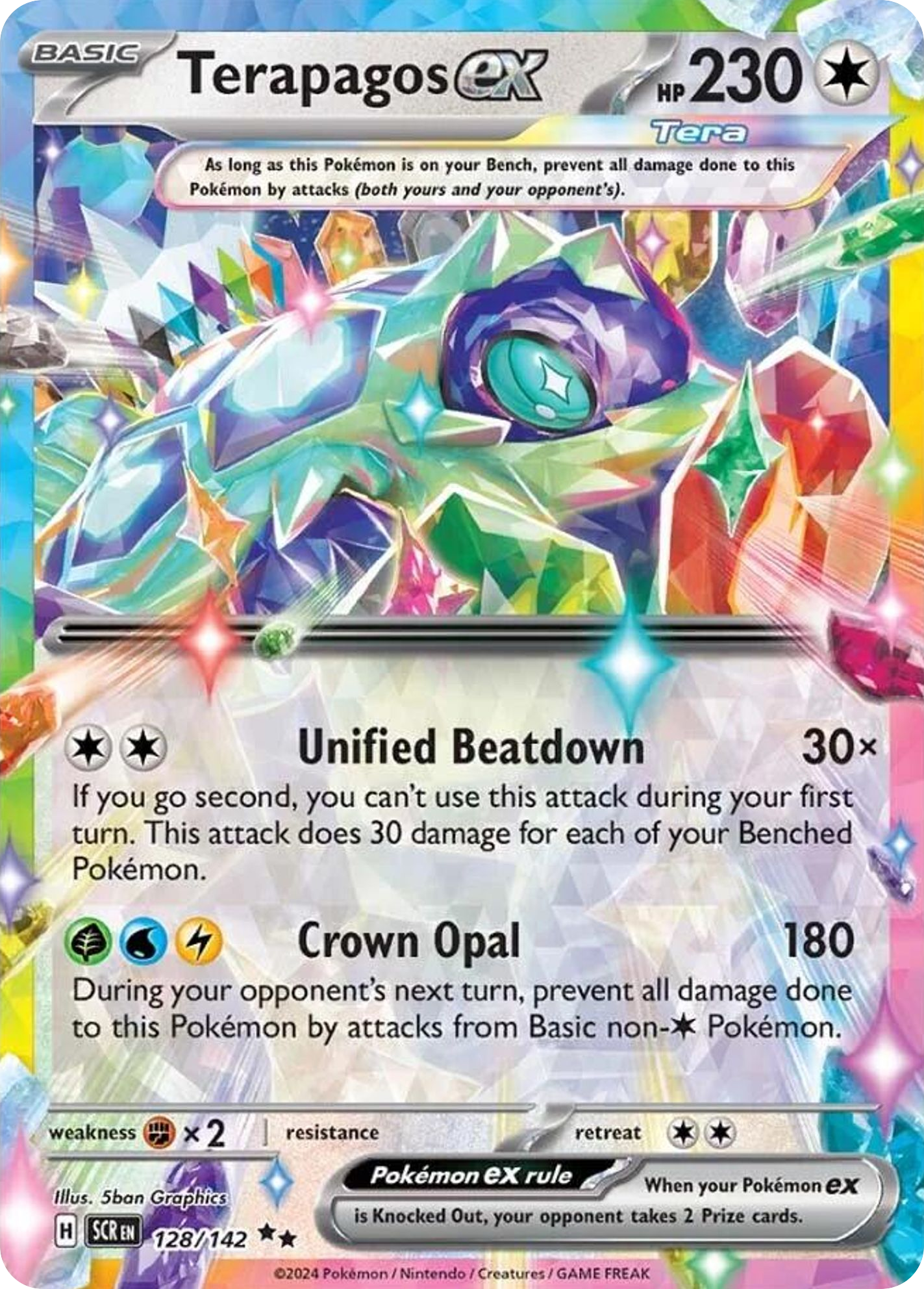 Carta Pokémon Terapagos ex de Stellar Crown #128