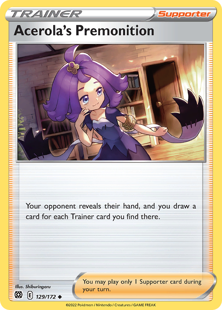 Acerola's Premonition - 129/172 - Brilliant Stars SWSH9 - Uncommon