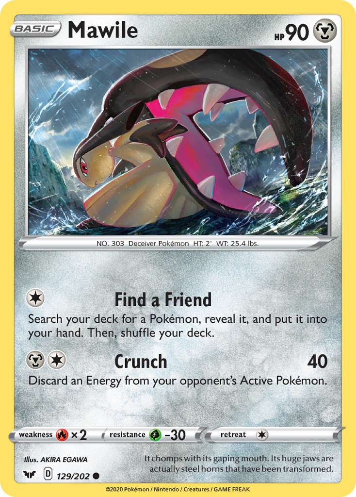 Mawile - 129/202 - Sword & Shield SWSH1 - Common