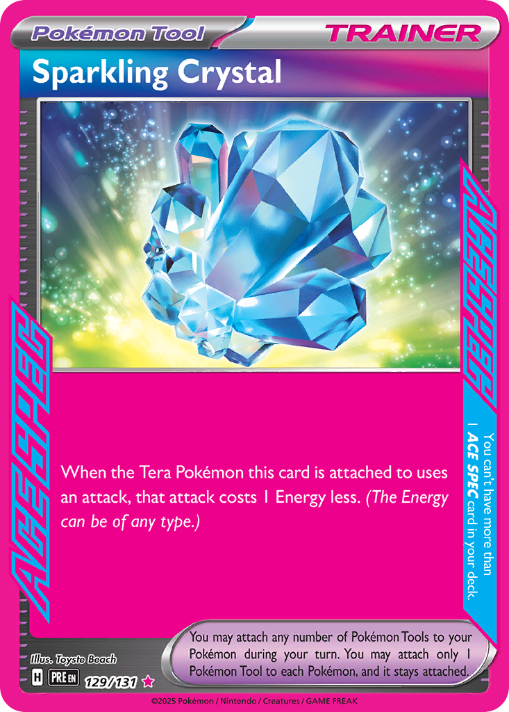 Sparkling Crystal - 129/131 - Prismatic Evolutions SV8PT5 - ACE SPEC Rare