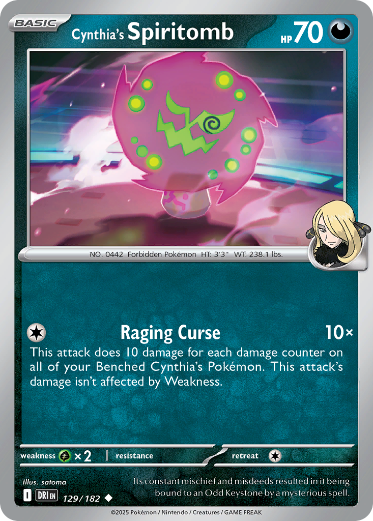 Cynthia's Spiritomb - 129/182 - Destined Rivals SV10 - Uncommon