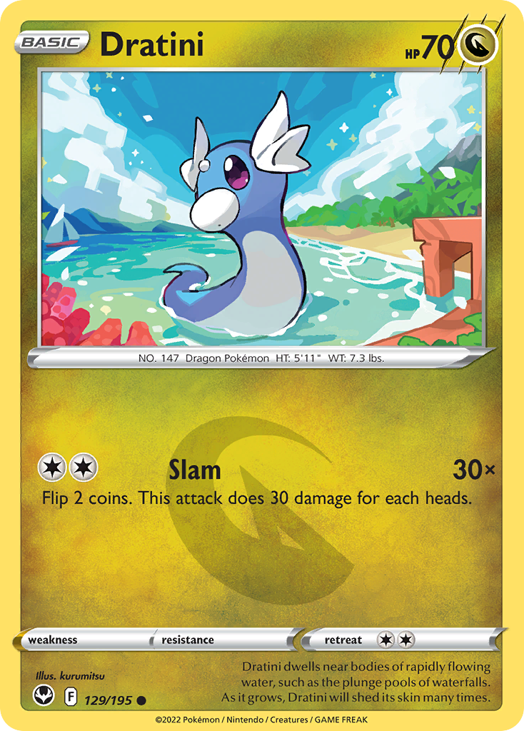 Dratini - 129/195 - Silver Tempest SWSH12 - Common