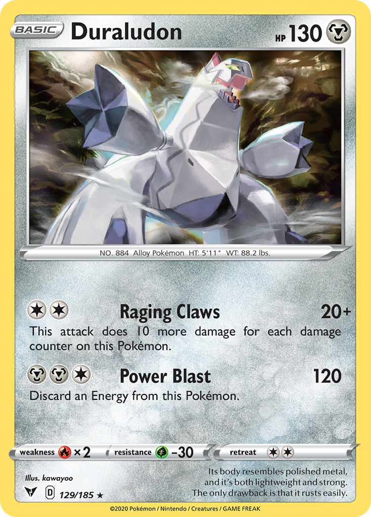 Duraludon - 129/185 - Vivid Voltage SWSH4 - Rare Holo