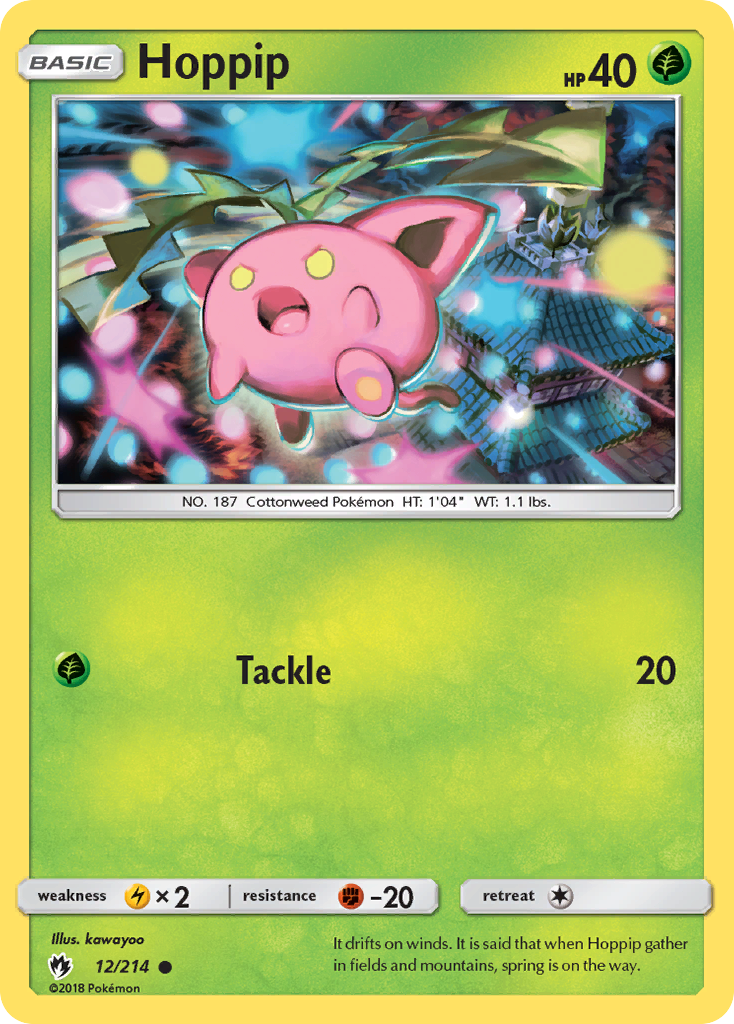 Hoppip - 12/214 - Lost Thunder SM8 - Common