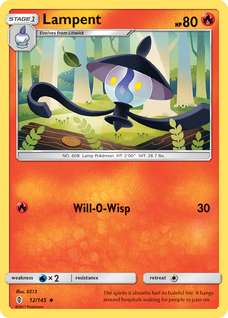 Lampent - 12/145 - Guardians Rising SM2 - Uncommon