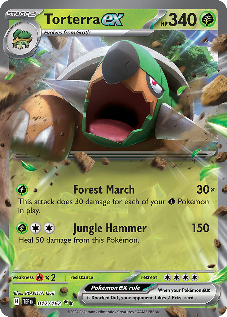 Torterra ex - 12/162 - Temporal Forces SV5 - Double Rare