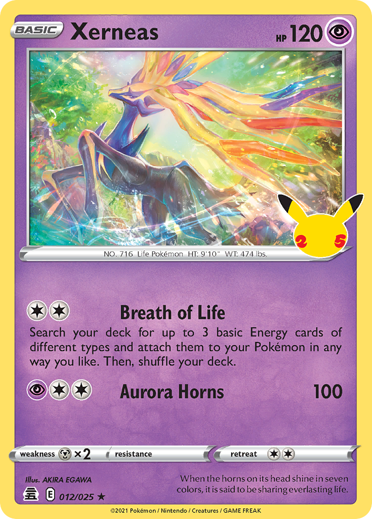 Xerneas - 12/25 - Celebrations CEL25 - Rare