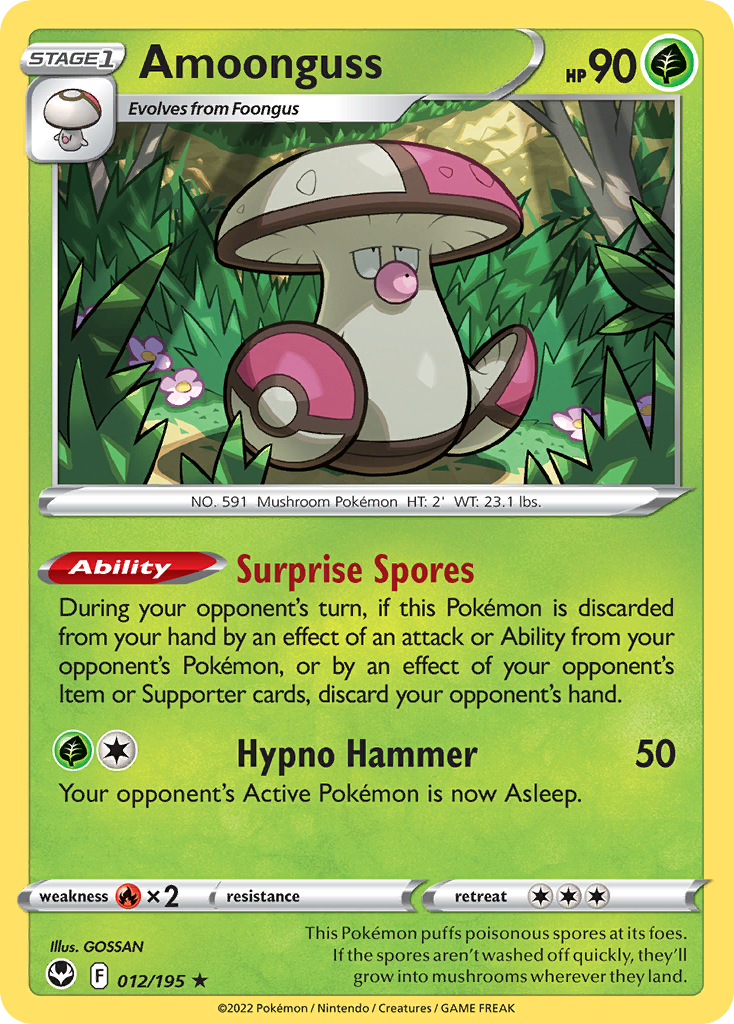 Amoonguss - 12/195 - Silver Tempest SWSH12 - Rare