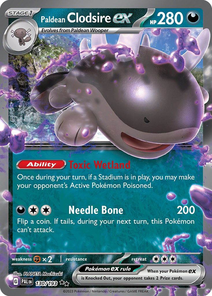 Paldean Clodsire ex - 130/193 - Paldea Evolved SV2 - Double Rare