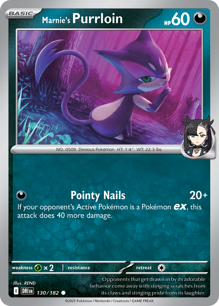 Marnie's Purrloin - 130/182 - Destined Rivals SV10 - Common