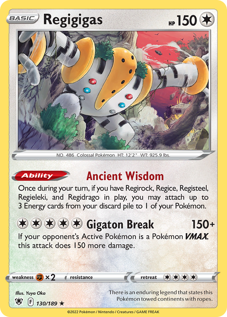 Regigigas - 130/189 - Astral Radiance SWSH10 - Rare Holo