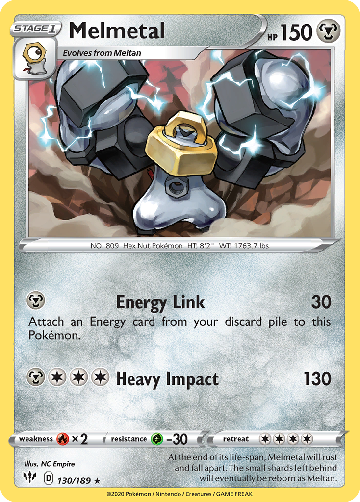 Melmetal - 130/189 - Darkness Ablaze SWSH3 - Rare