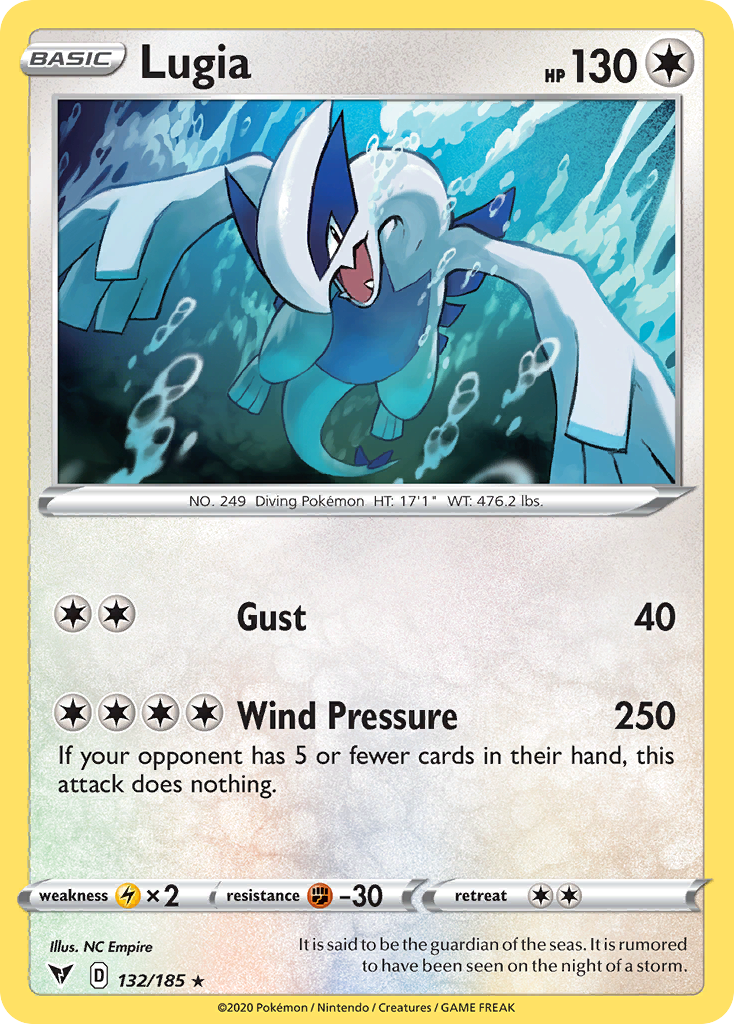 Lugia - 132/185 - Vivid Voltage SWSH4 - Rare Holo
