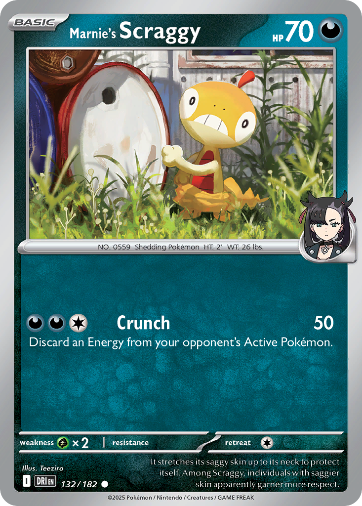 Marnie's Scraggy - 132/182 - Destined Rivals SV10 - Common