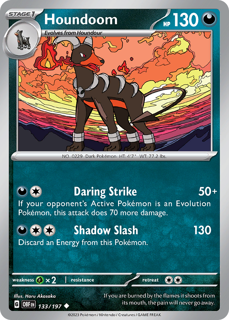Houndoom - 133/197 - Obsidian Flames SV3 - Uncommon