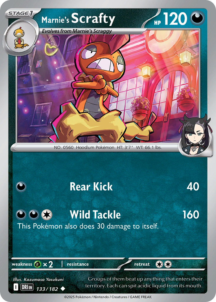 Marnie's Scrafty - 133/182 - Destined Rivals SV10 - Uncommon
