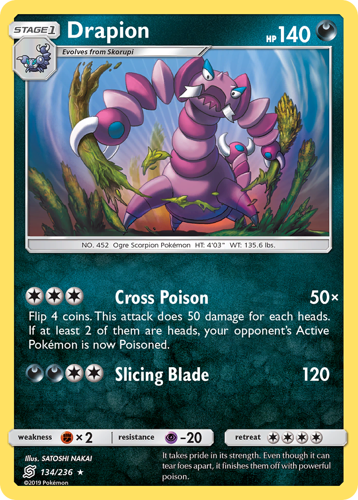 Drapion - 134/236 - Unified Minds SM11 - Rare