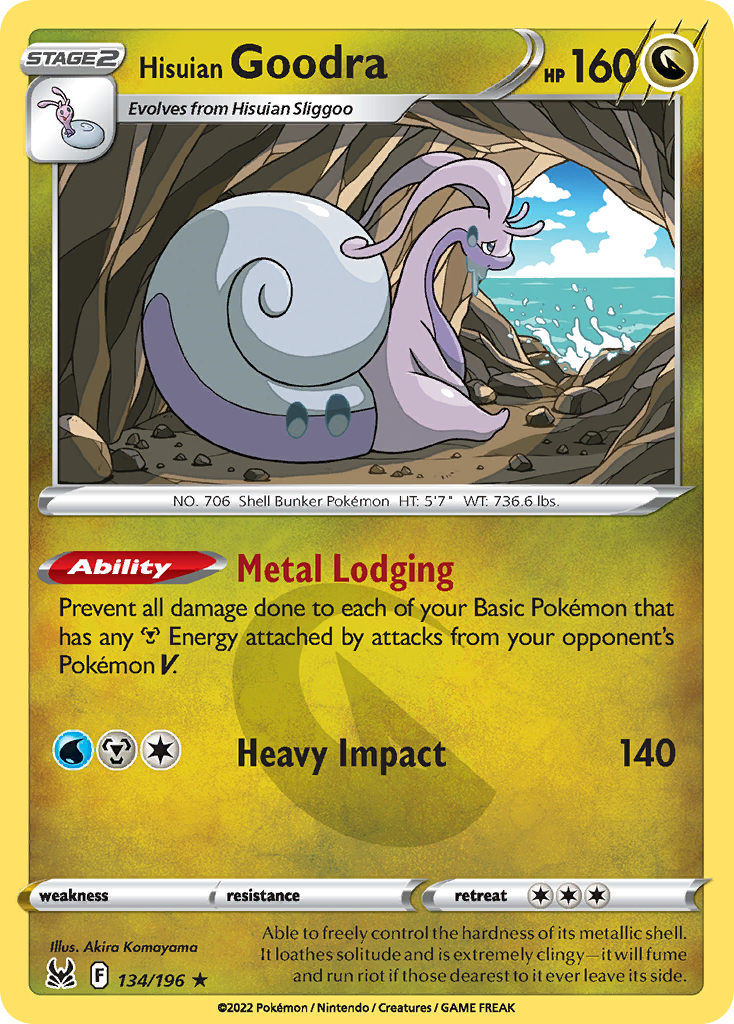 Hisuian Goodra - 134/196 - Lost Origin SWSH11 - Rare Holo