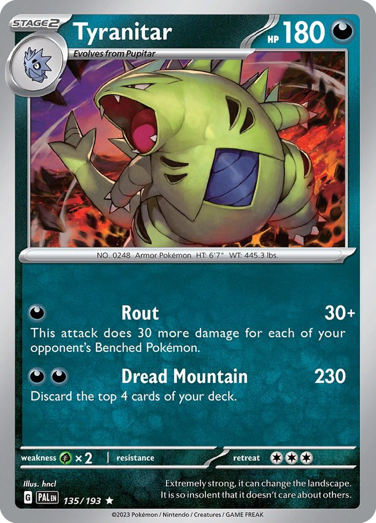 Tyranitar - 135/193 - Paldea Evolved SV2 - Rare