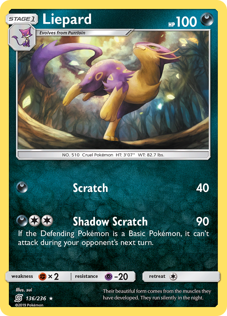 Liepard - 136/236 - Unified Minds SM11 - Rare