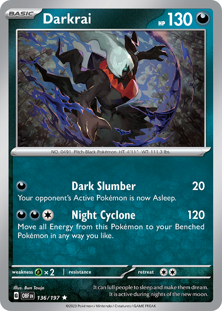 Darkrai - 136/197 - Obsidian Flames SV3 - Rare