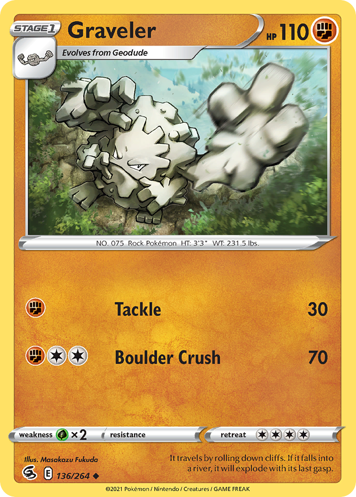 Graveler - 136/264 - Fusion Strike SWSH8 - Uncommon