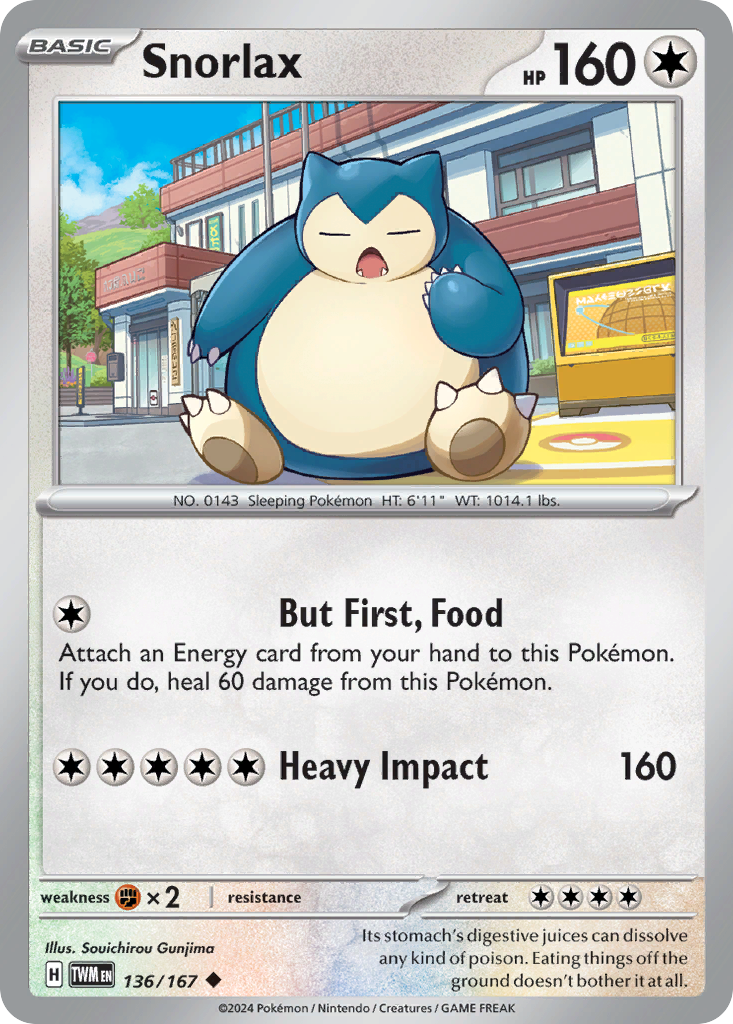 Snorlax - 136/167 - Twilight Masquerade SV6 - Uncommon