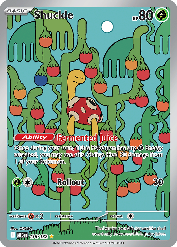 Shuckle - 136/132 - Mega Evolution ME1 - Illustration Rare