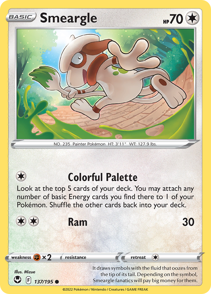 Smeargle - 137/195 - Silver Tempest SWSH12 - Common