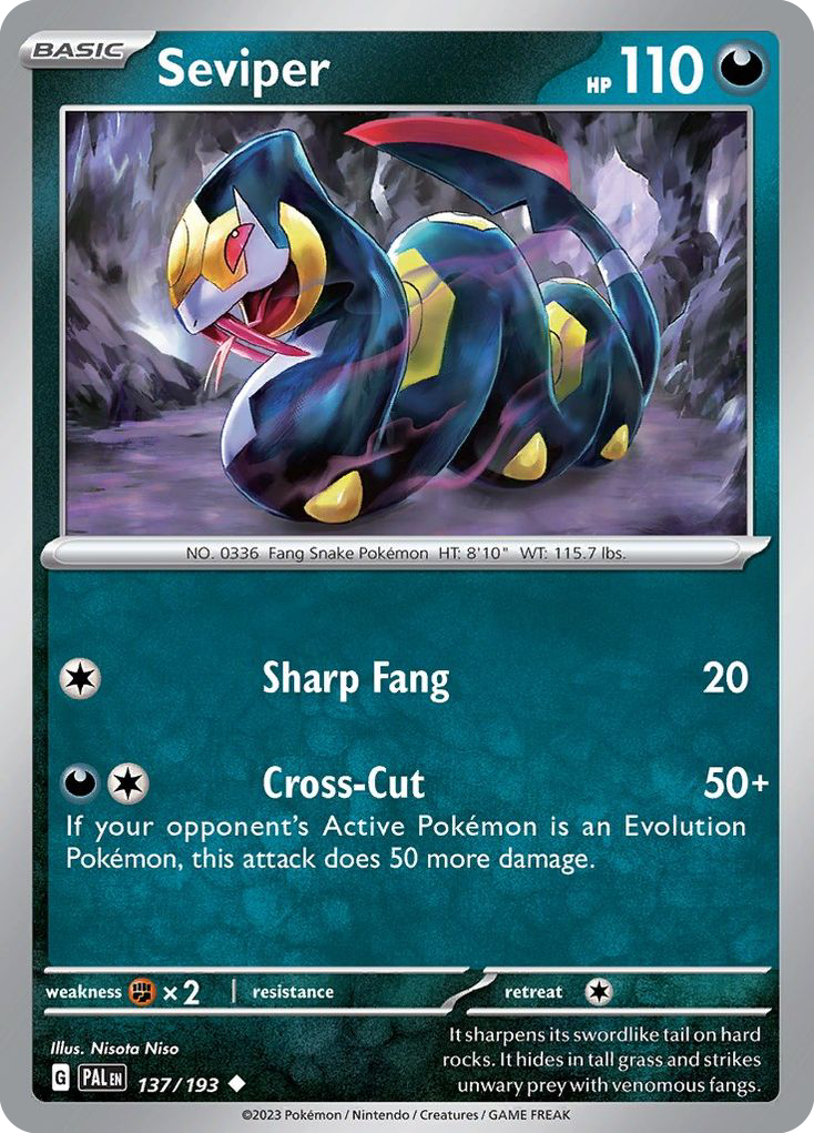 Seviper - 137/193 - Paldea Evolved SV2 - Uncommon