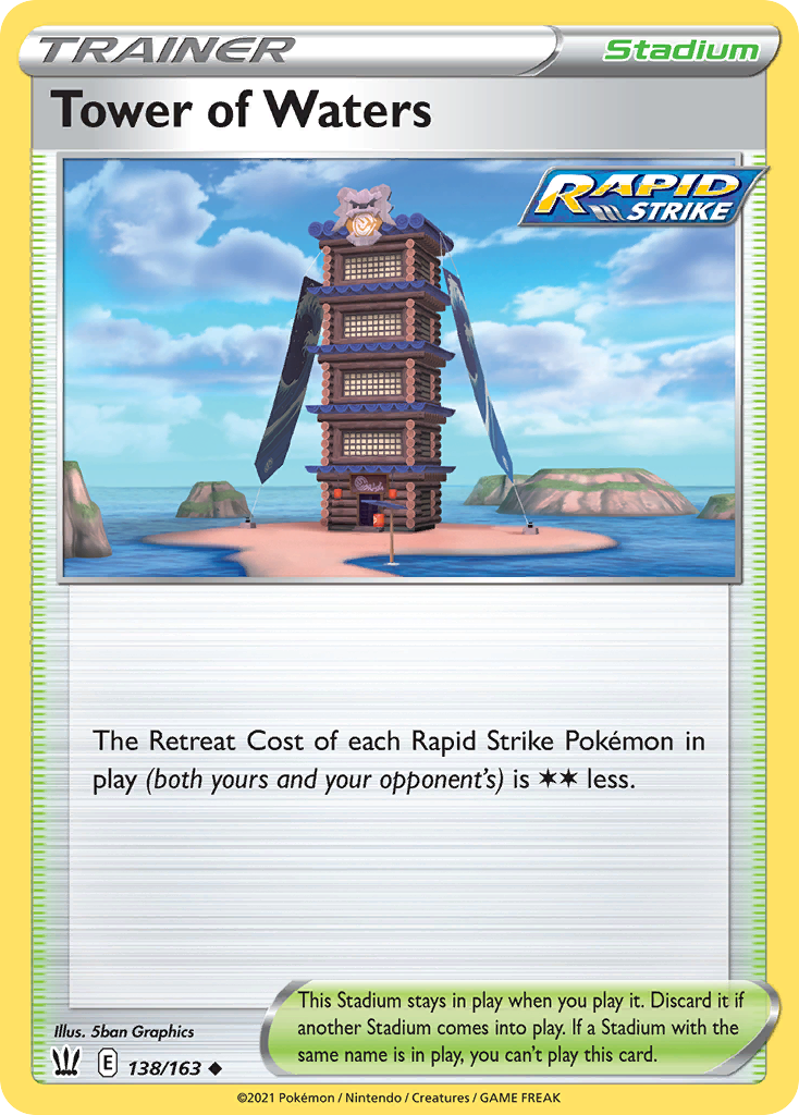 Tower of Waters - 138/163 - Battle Styles SWSH5 - Uncommon