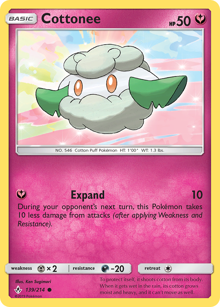 Cottonee - 139/214 - Unbroken Bonds SM10 - Common
