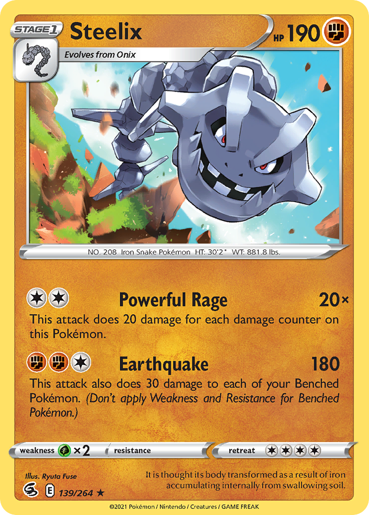 Steelix - 139/264 - Fusion Strike SWSH8 - Rare Holo