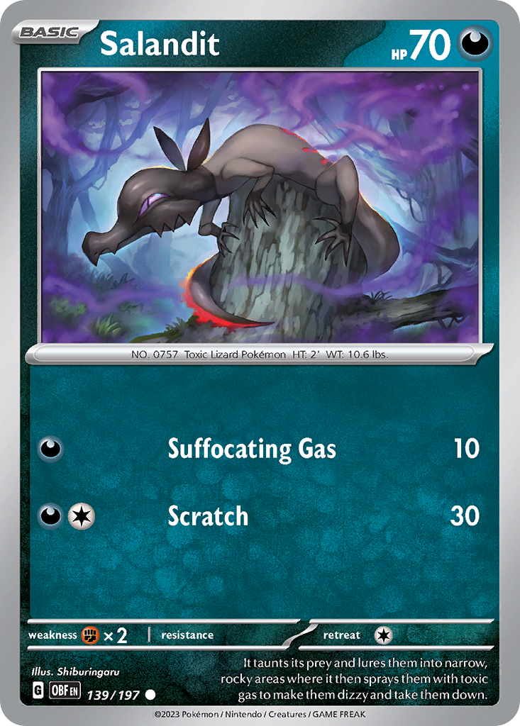 Salandit - 139/197 - Obsidian Flames SV3 - Common