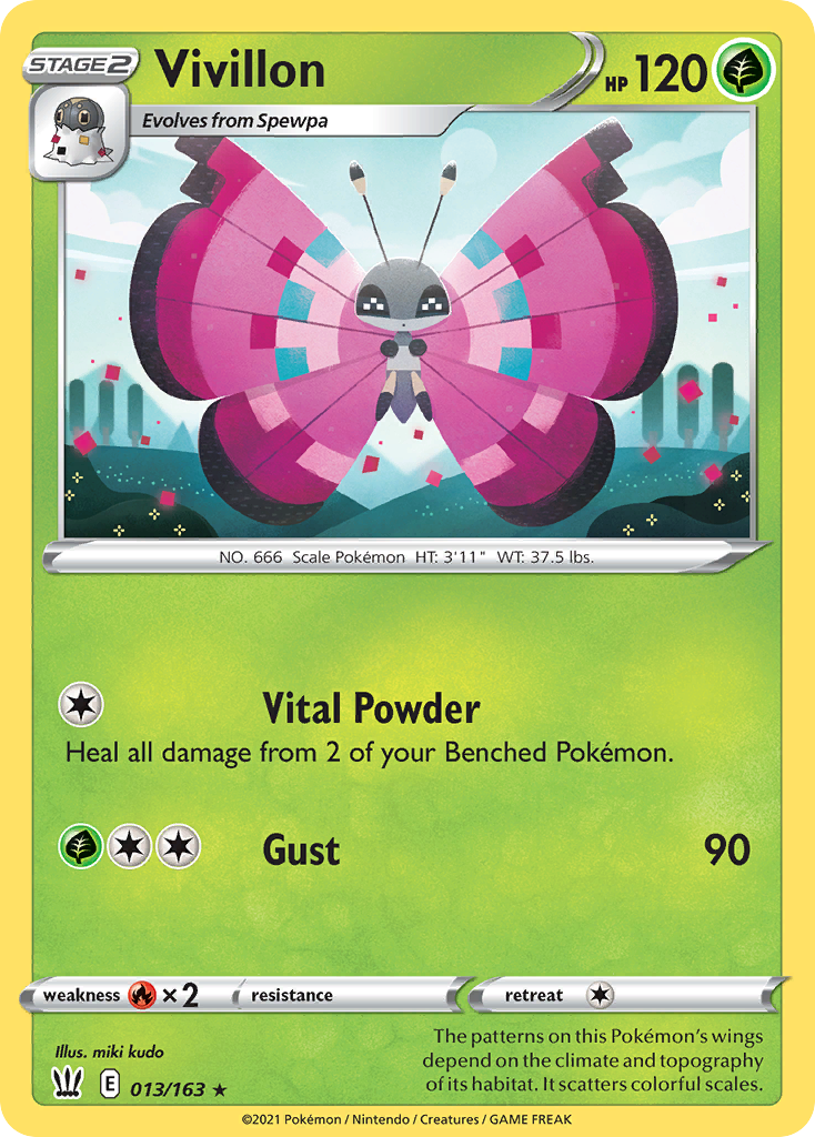 Vivillon - 13/163 - Battle Styles SWSH5 - Rare